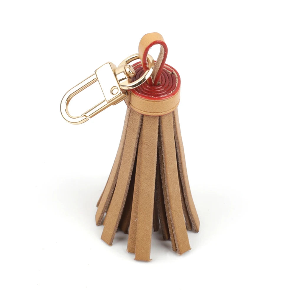Mini-Quasten-Taschenanhänger aus gegerbtem Leder mit Quaste für Damen, Handtaschen, Clutch, Geldbörse, Schlüsselanhänger, Ring-Zubehör-Yabubest - Home & More
