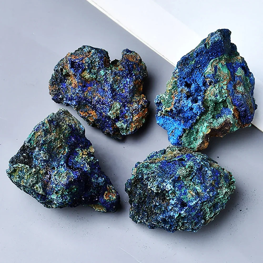 Natürlicher Azurit-Malachit Geode Kristall – Heilstein Deko Sammlerstück