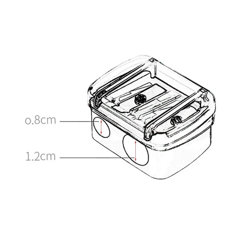 Kunststoff Doppel Loch Bleistiftspitzer für präzises Spitzen