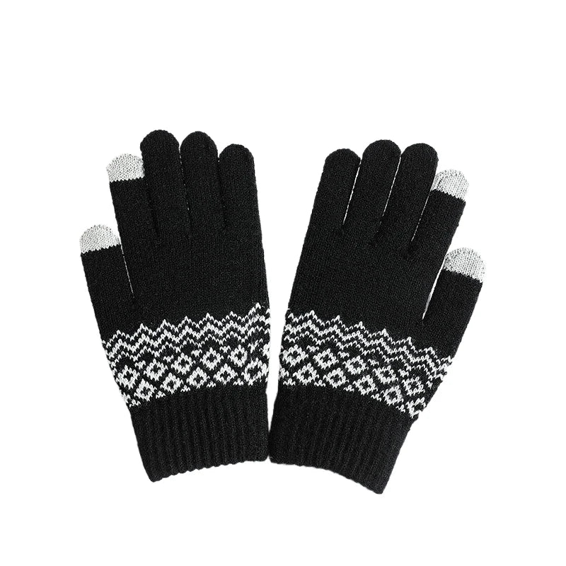 Warme Gestrickte Touchscreen Handschuhe für Winter Radfahren und Alltag