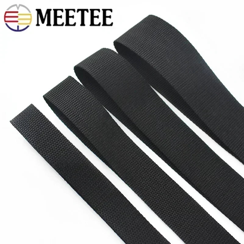 10 m Polyester Gurtband schwarz 20-100 mm Meterware Nähzubehör