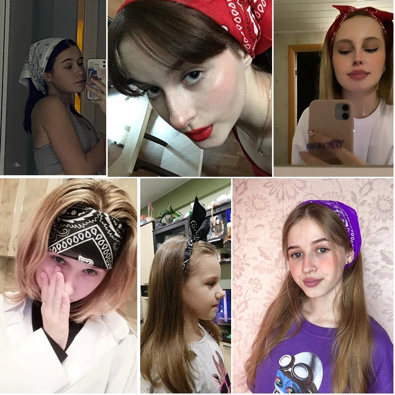 Stylisches bedrucktes Bandana Kopftuch Unisex vielseitig tragbar