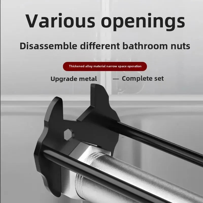 Multifunktionaler Vier-Backen-Schraubenschlüssel für Wasserhähne – robust - präzise