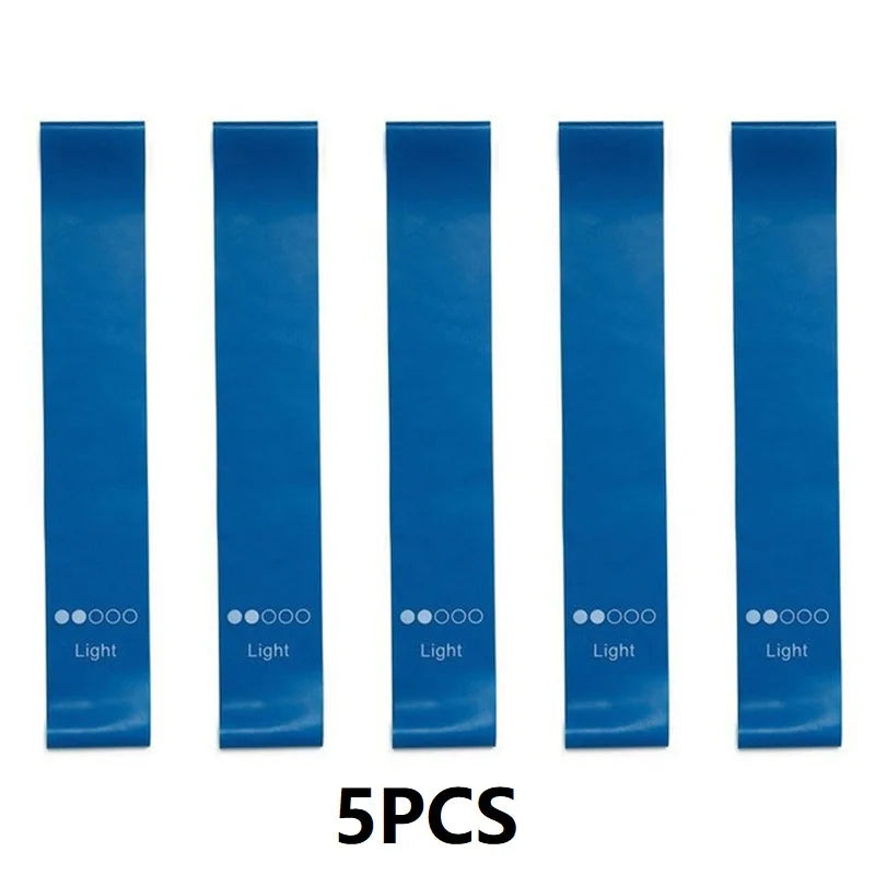 5er Set Elastische Fitness Gummibänder für Widerstandstraining und Klimmzüge
