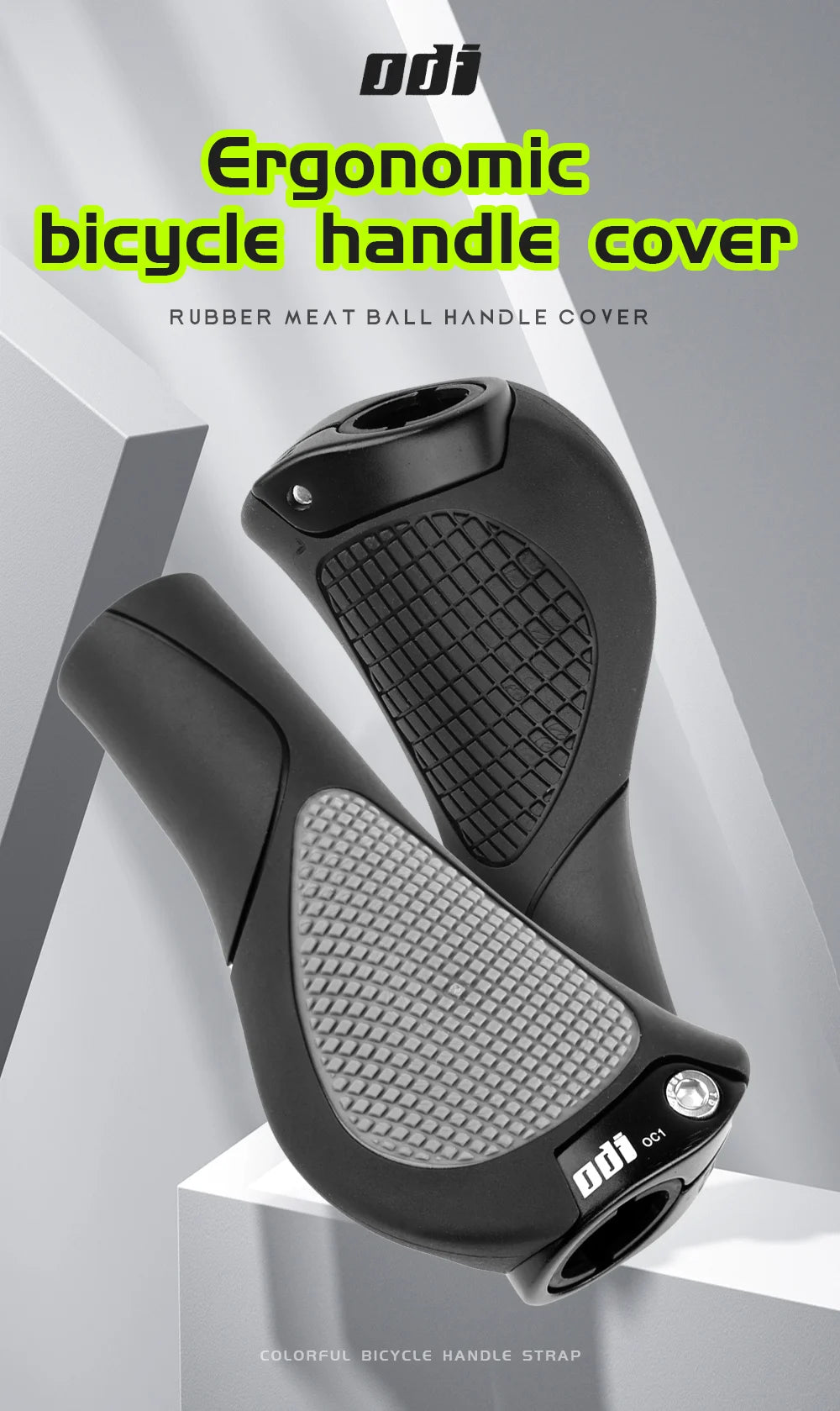 Ergonomische Fahrradgriffe mit rutschfestem Gummi und großem Pad