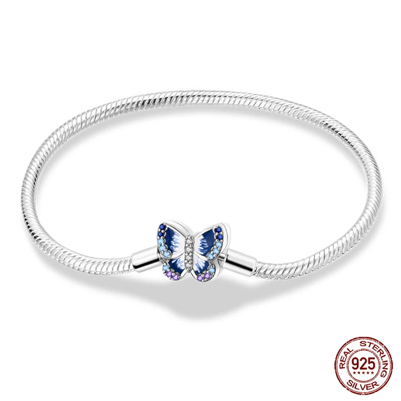 Armband Silber 925 mit Stern Mond Sonne und Grünem Zirkon Charm