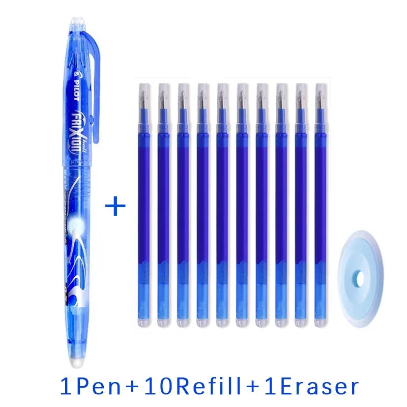 Löschbarer Gelstift 0,5 mm mit blauer, schwarzer - roter Tinte für Büro - Schule