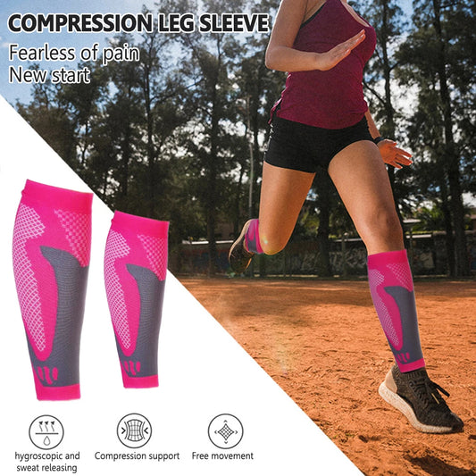 Kompressions-Wadenärmel Paar für Sport, Reisen und Schienbeinschiene