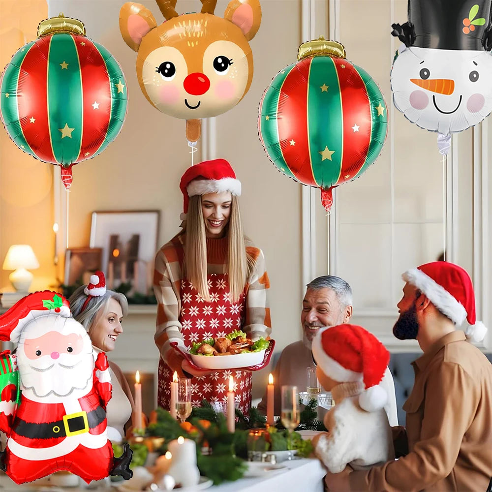 Festliche Weihnachts Folienballons Santa Rentier Schneemann für Partys