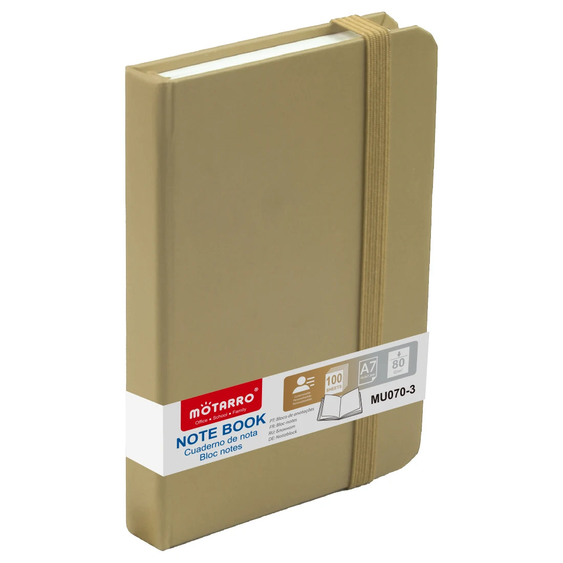 A7 Notizbuch Mini Memo Block Silber Gold für Schüler - Bürobedarf