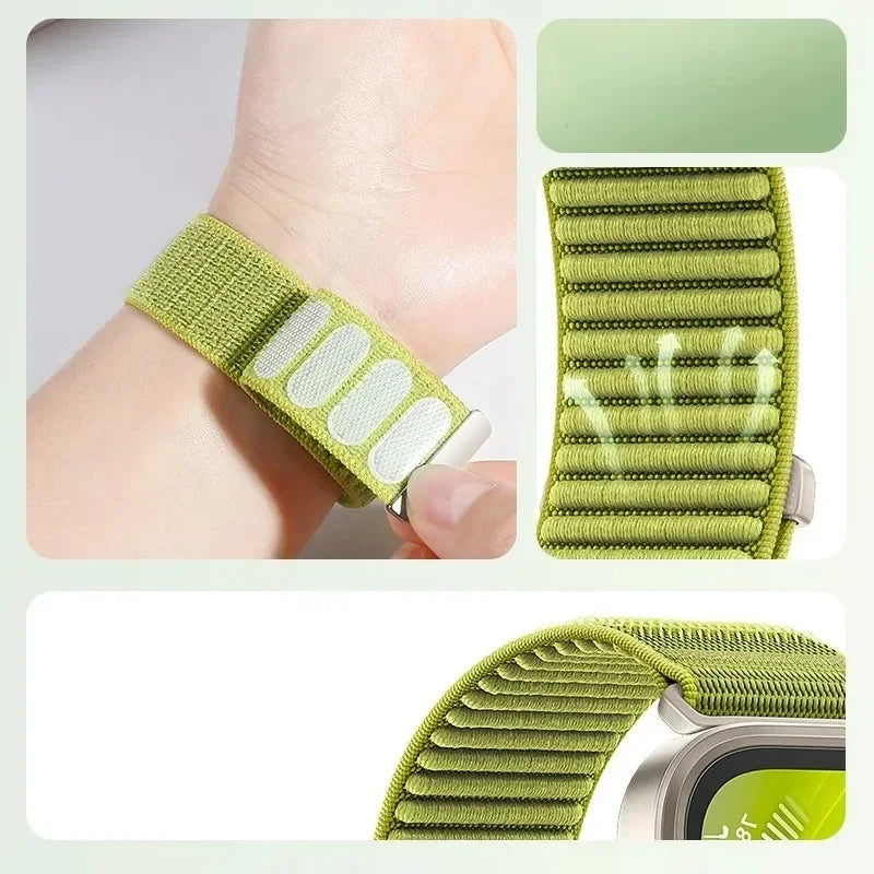 Nylon-Schlaufenarmband, atmungsaktiv und komfortabel für Smartwatches