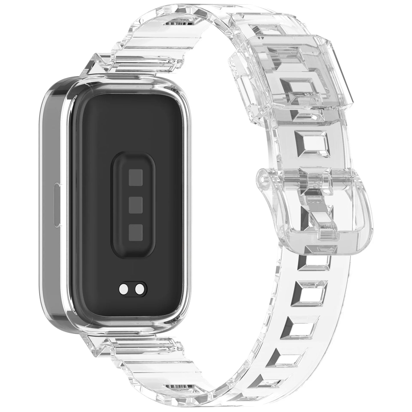 Transparentes Silikonarmband für Fitness-Tracker – Ersatzarmband Unisex