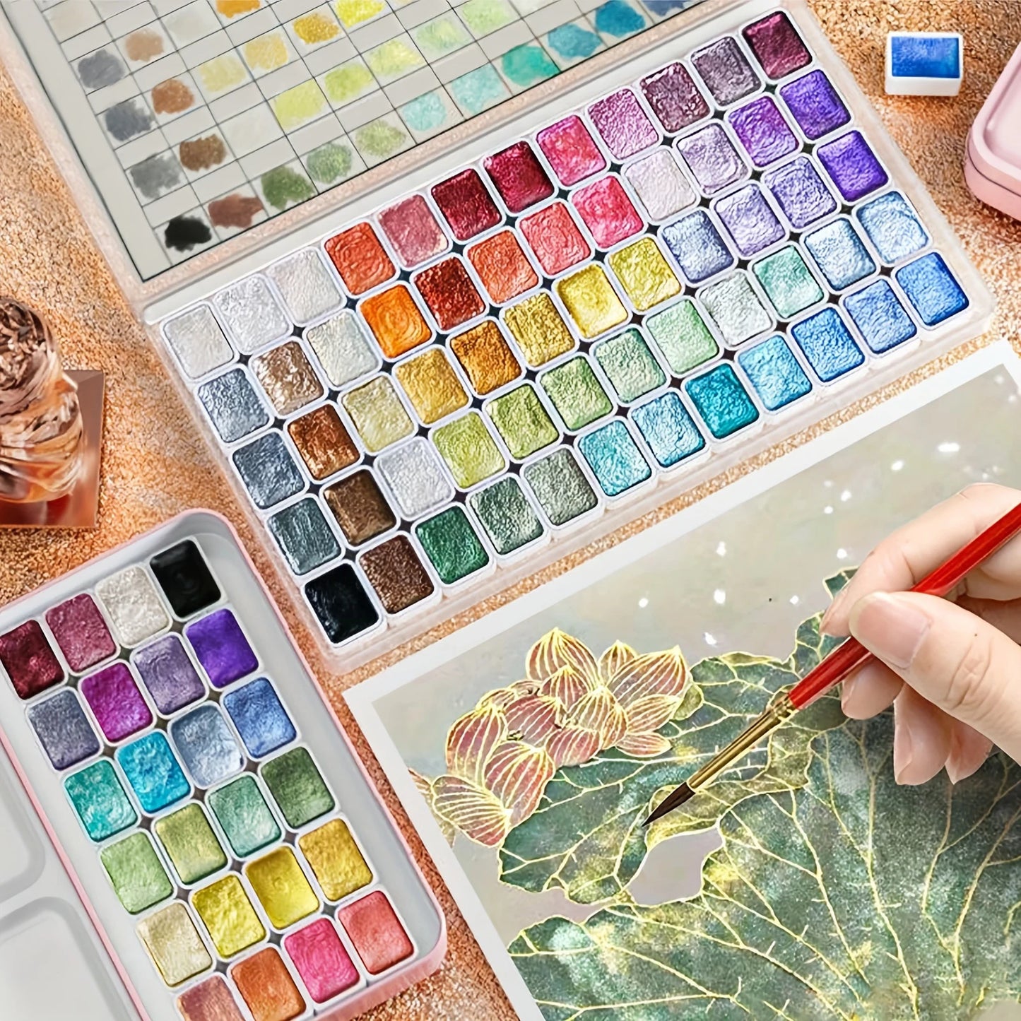 Glitzerndes Aquarell Farbset für kreatives Malen ab 6 Jahren