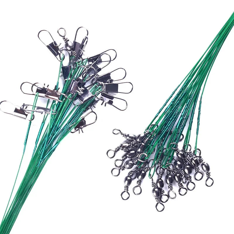 Stahldraht Angelvorfach mit starker Zugkraft in 200/100/60/20 Stück