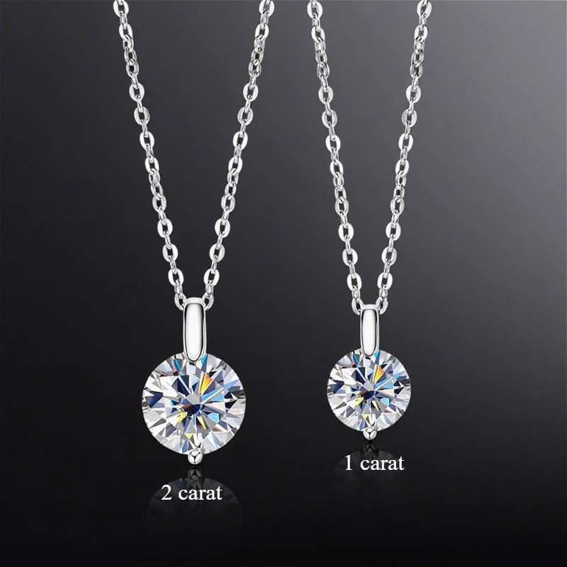 Modische 925 Silber Moissanit Halskette für Paare und Frauen