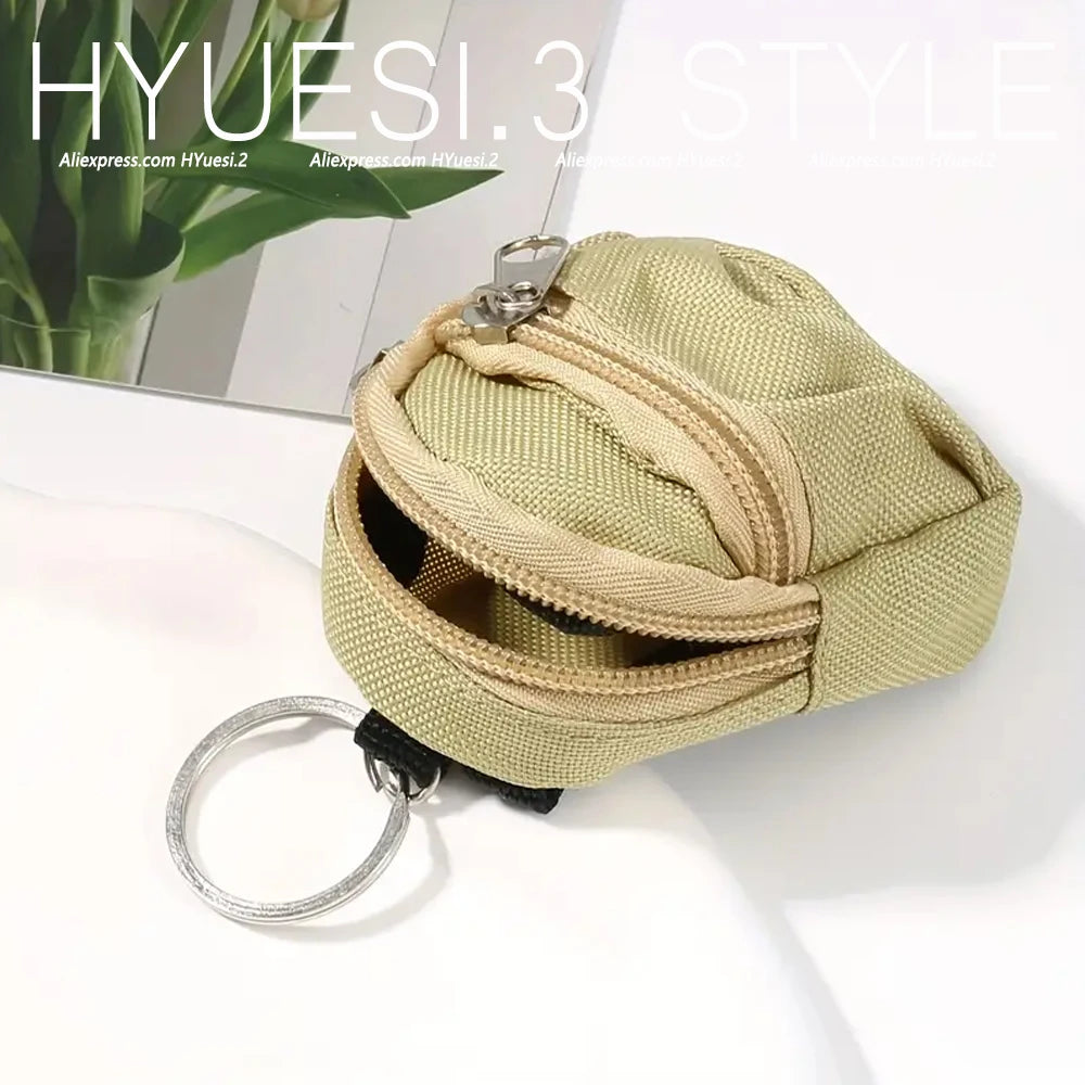 Mini Rucksack Schlüsselanhänger mit Geldbörse und Reißverschluss unisex