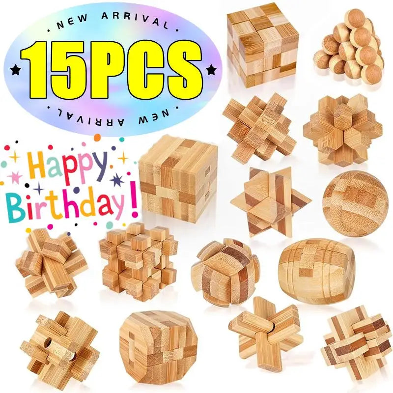 Hölzernes IQ Geduldsspiel 3D Puzzle für Kinder ab 14 Jahren