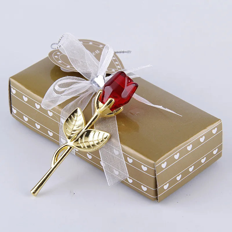 Zeitlose Eleganz: Mini Kristall Glasrose 9cm – Perfektes Geschenk & Deko