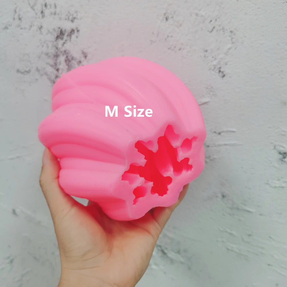 Geometrische Wellenwirbel Kerzenformen in drei Größen aus Silikon