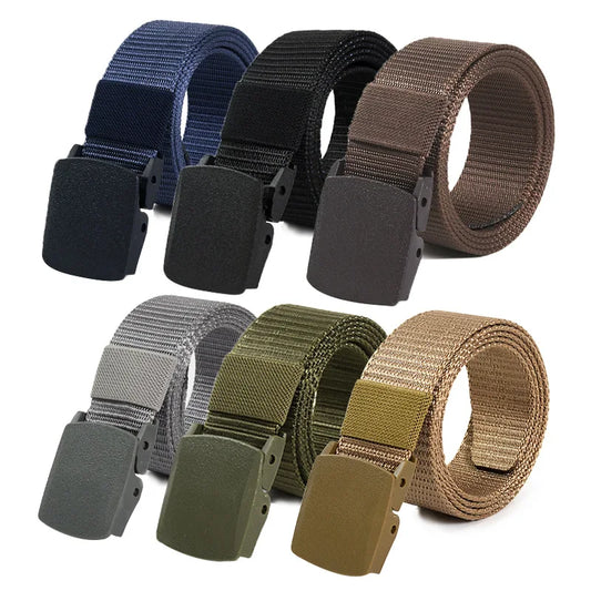 Metallfreier Unisex Leinwand Gürtel robust - flexibel mit leichter Kunststoff-Schnalle