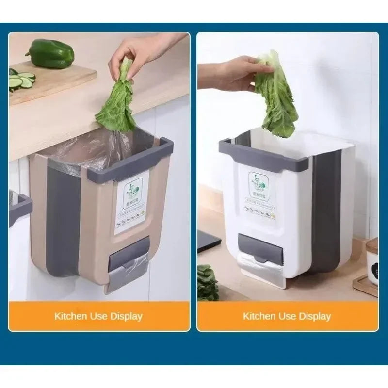 Faltbarer hängender Mülleimer für Küche und Wohnmobil mit großem Volumen