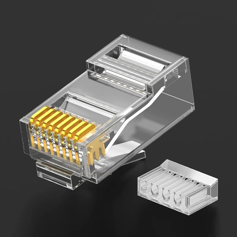 Cat6 RJ45 Ethernet Stecker 2-teilig kompatibel mit Cat6 und Cat5e Kabel