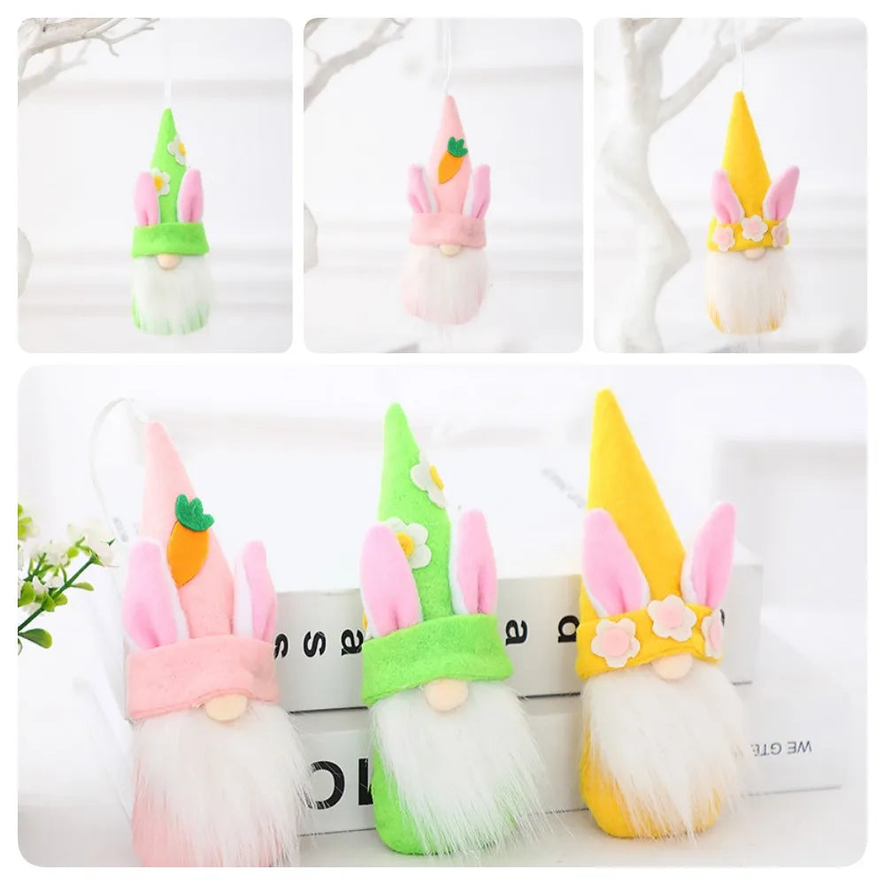 Ostern Zwerg-Kaninchen Puppe Fröhliche Frühling Dekoration Hängend-Yabubest - Home & More