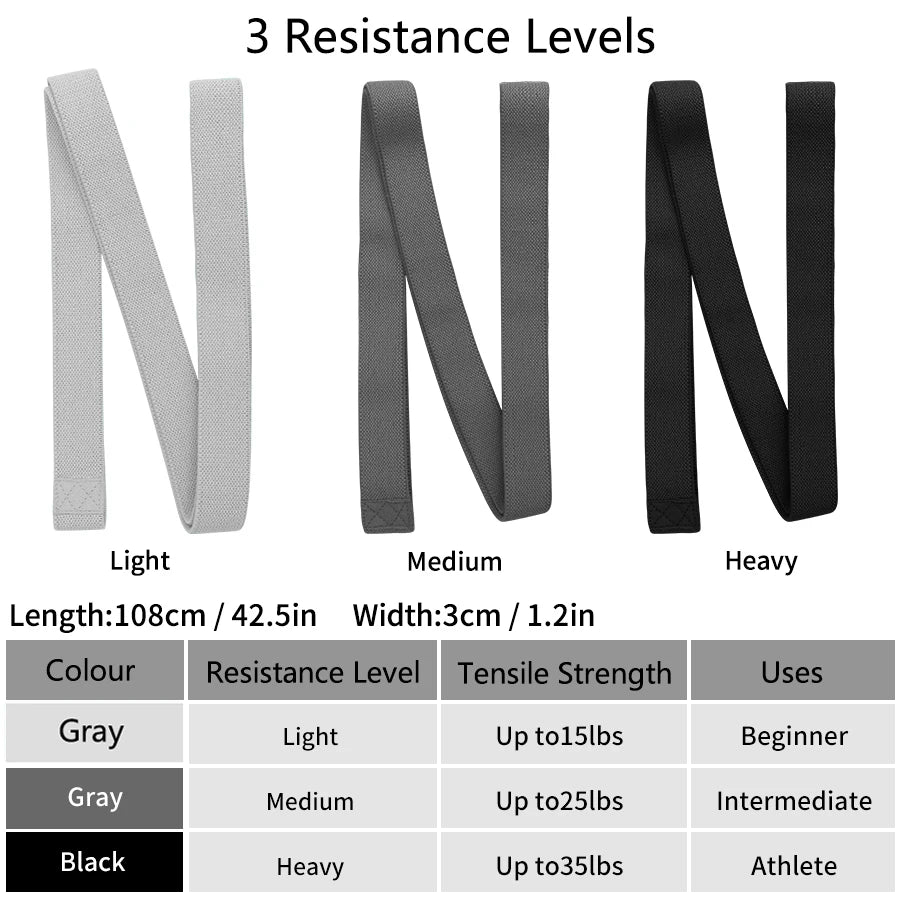 3er Set lange elastische Stoff Widerstandsbänder für Beine Gym Fitness