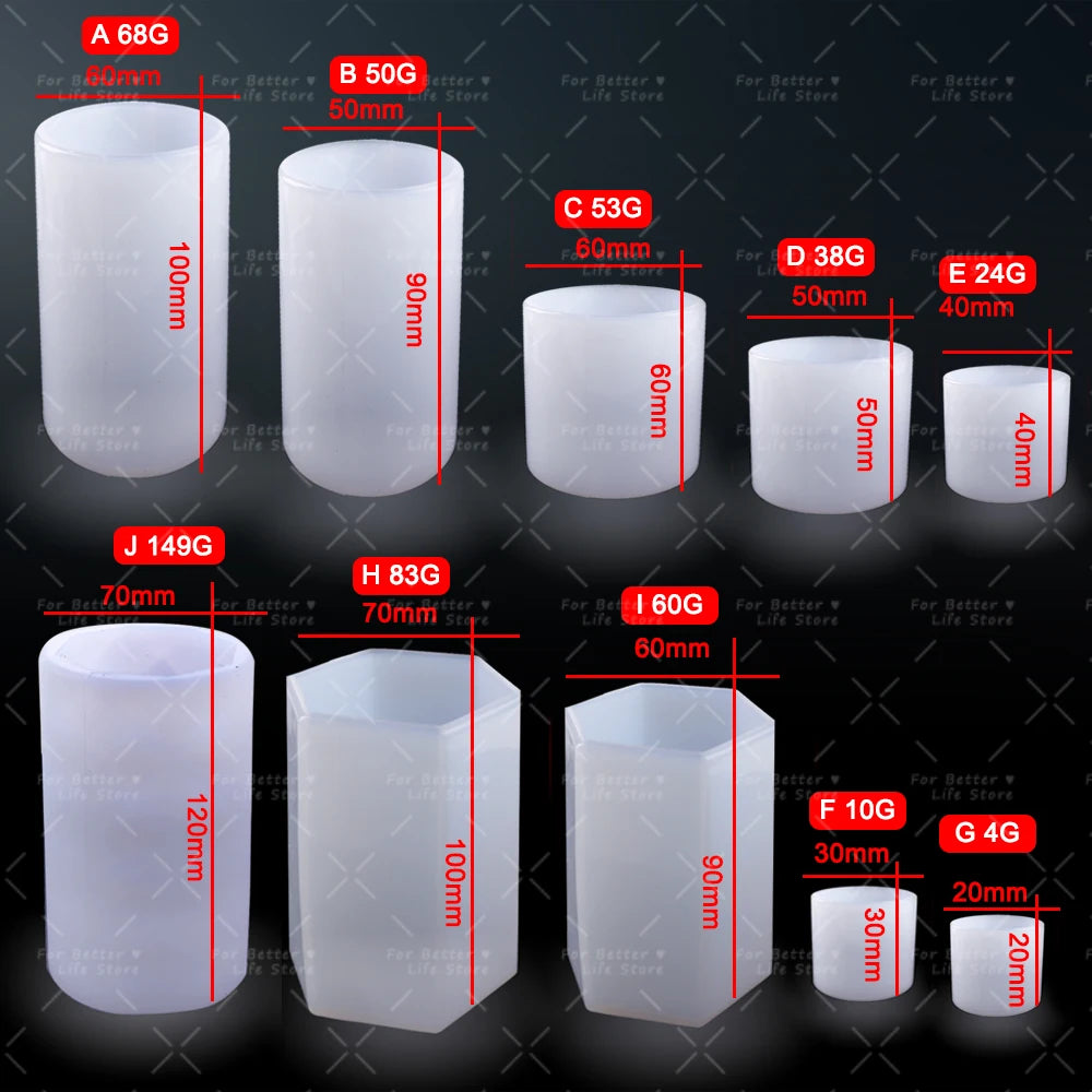 Vielseitige Silikonform für DIY Epoxidharz Kerzen und Schmuck 10 Stil