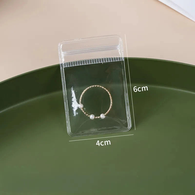 10/50/100x PVC Druckverschlussbeutel transparent Schmuck Geschenk