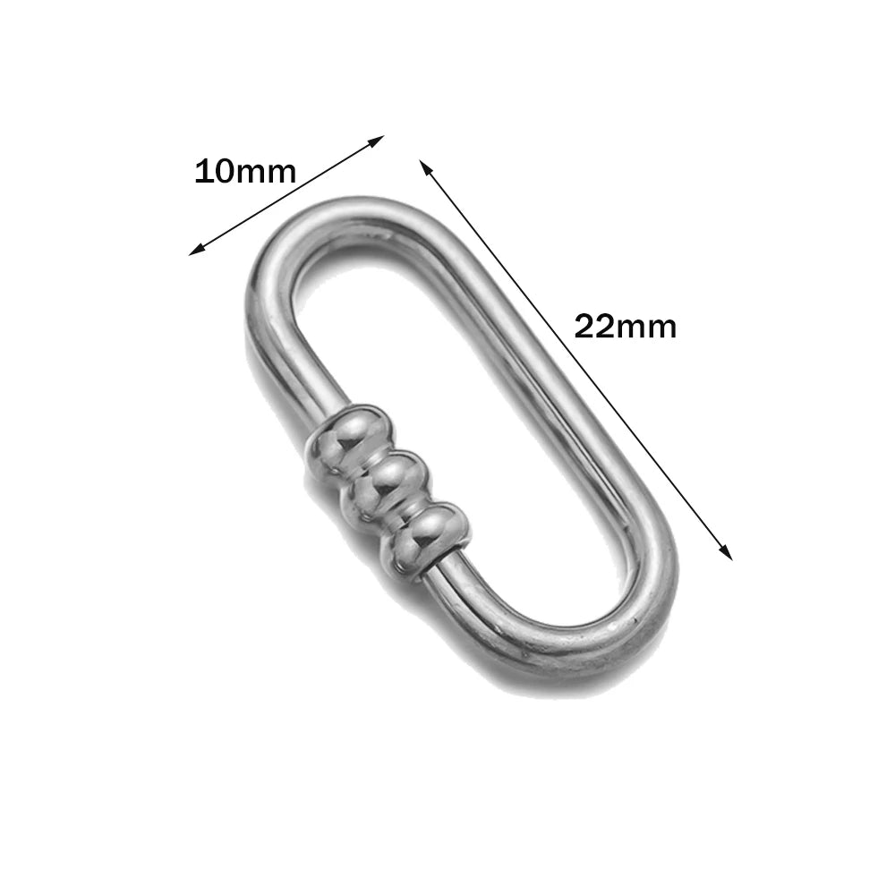 5er Set goldene Schraube Karabiner aus Edelstahl für Schmuck DIY