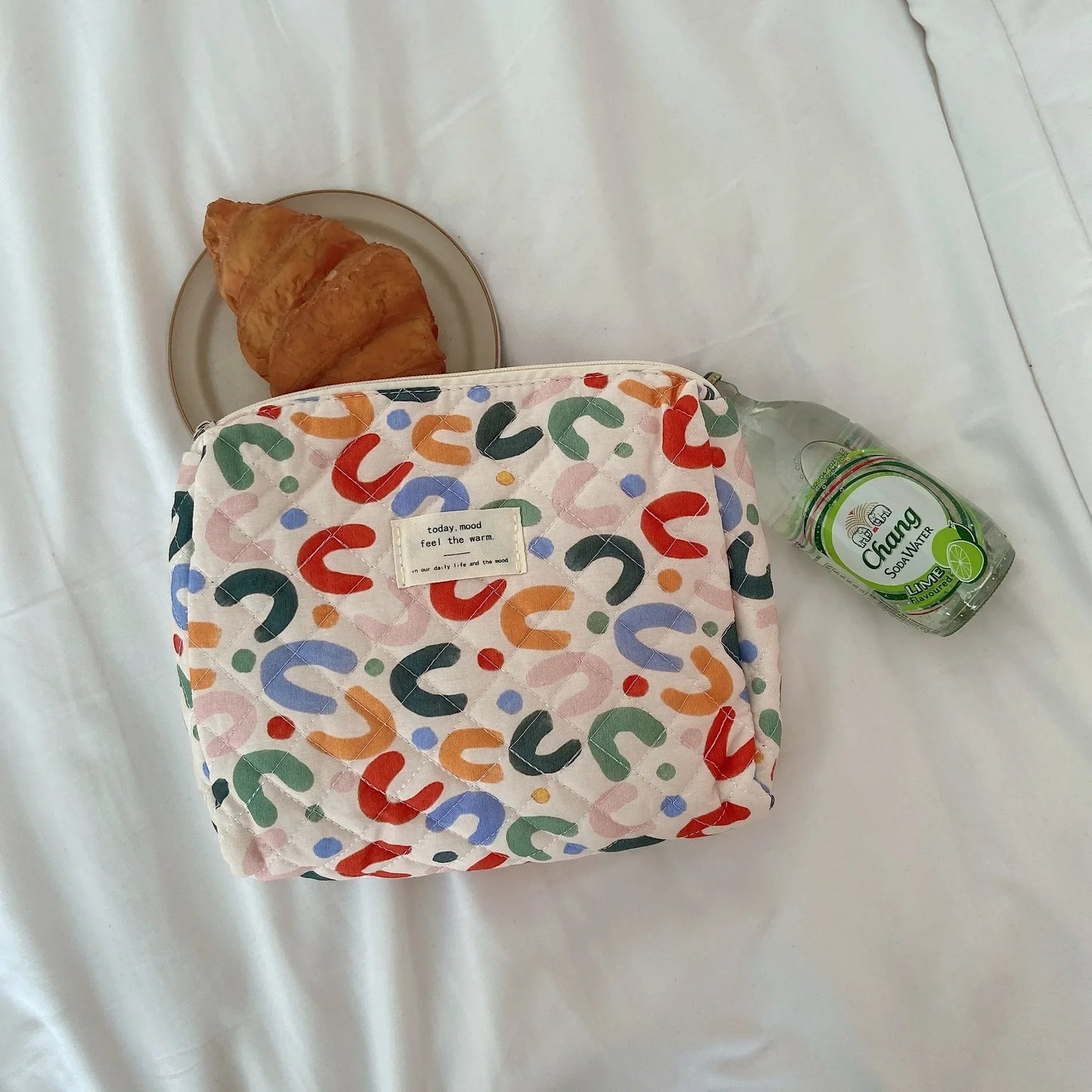 Große Kosmetiktasche Damen Kleine Aufbewahrungstasche mit Reißverschluss