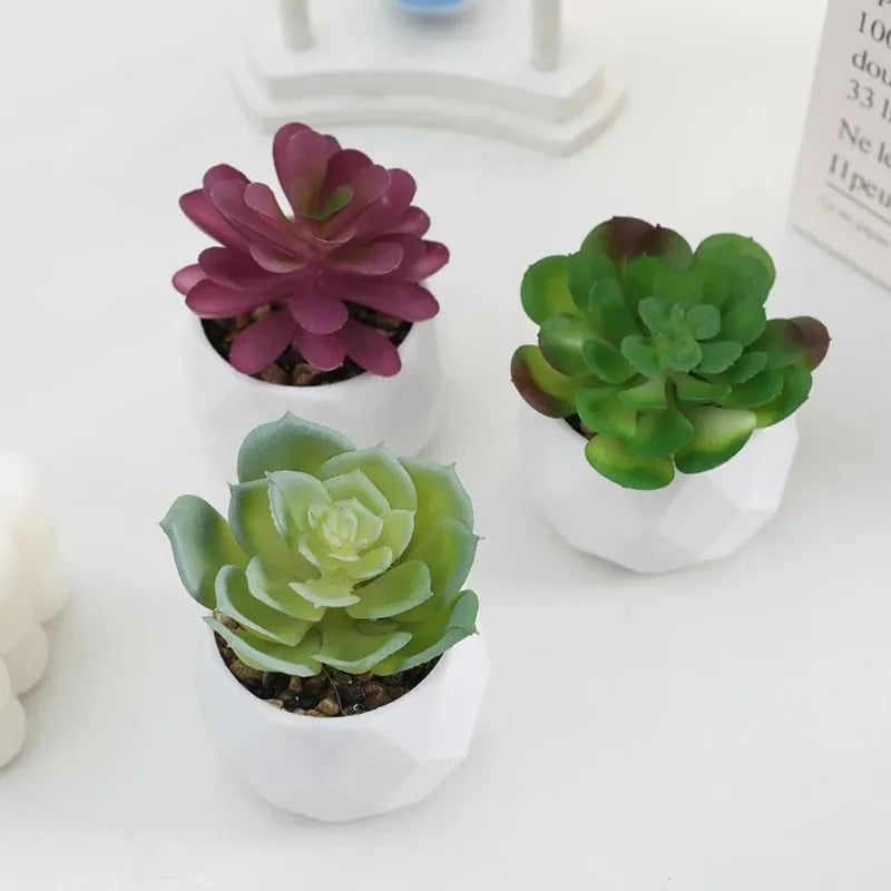 Mini Kunststoff Bonsai Sukkulente Desktop-Deko für Indoor Outdoor