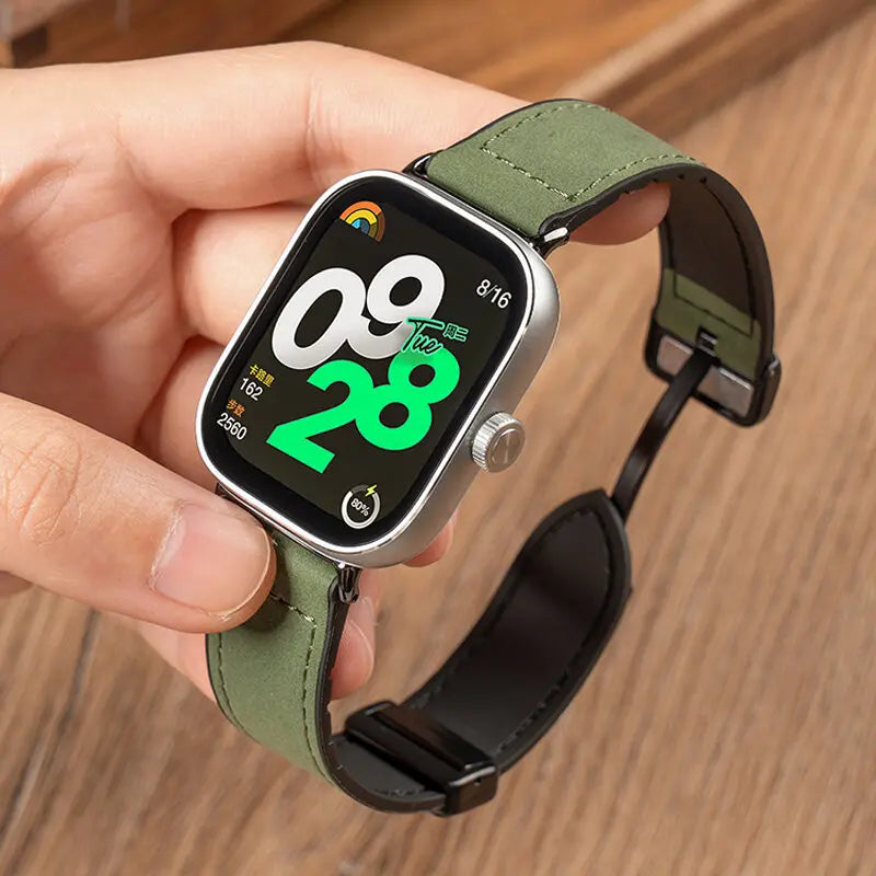 Magnetisches Ersatzarmband aus Leder für Xiaomi Uhren-Yabubestshop