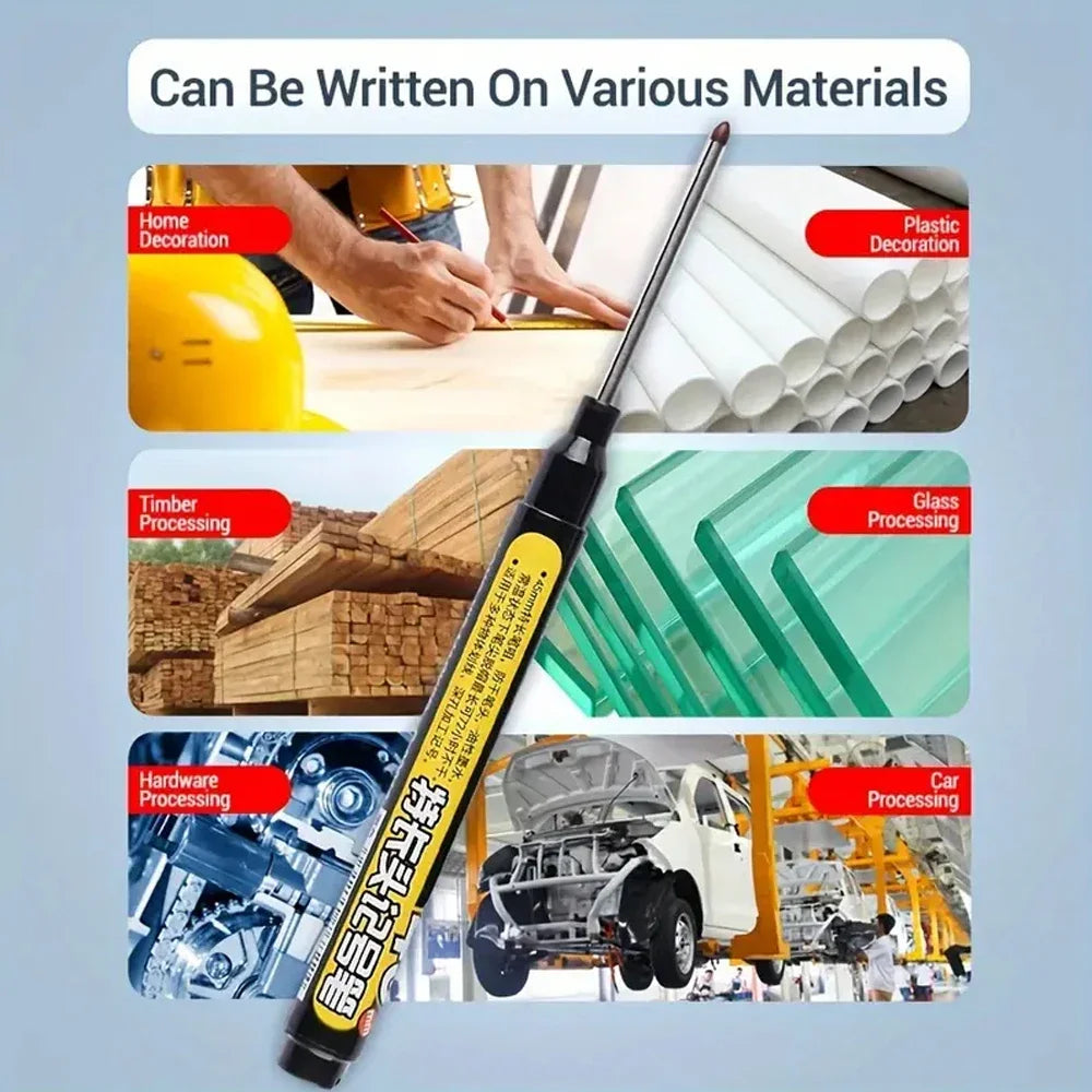 45mm Langspitze Tiefloch Marker – Wasserfester Stift für Holz, Fliesen, Metall