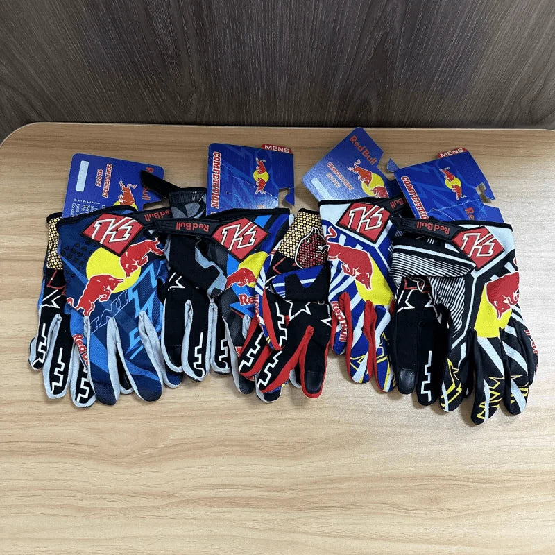 Vollfinger MTB Motorradhandschuhe rutschfest mit Silikon Gel Schutz Herren Damen