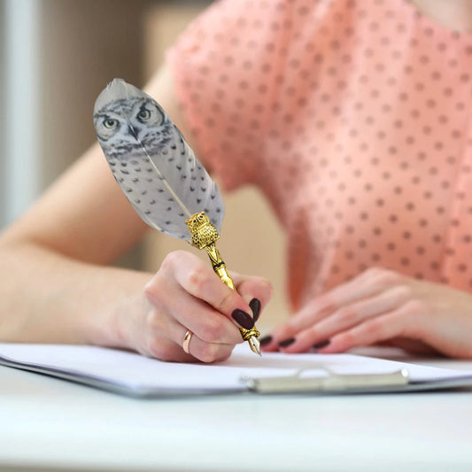 Kreatives Kalligraphie Füllfederhalter Set mit Dip-Stift Wachs und Stempel