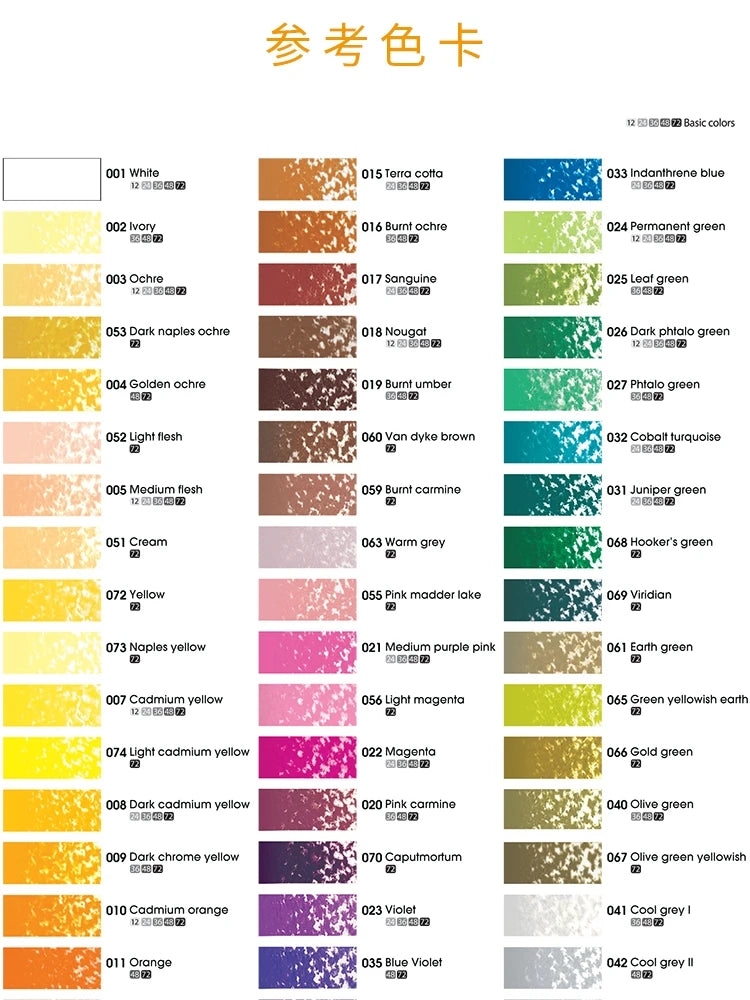 Weiche Pastellquadrate 24 36 48 Farben Ölpastell Künstlerbedarf Set