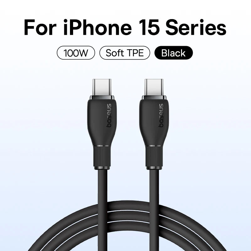 100W USB-C Schnellladekabel Datenkabel für Handy Laptop Tablet Konsole TPE