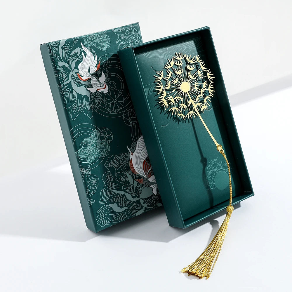 Hohles Messing-Lesezeichen mit Blumenmotiv für Buchliebhaber