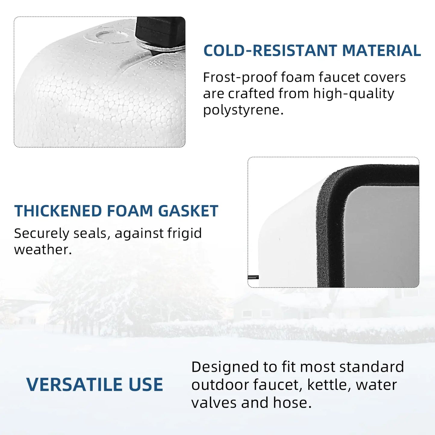 Wiederverwendbare Wasserhahn-Abdeckungen für den Winter 2er-Pack