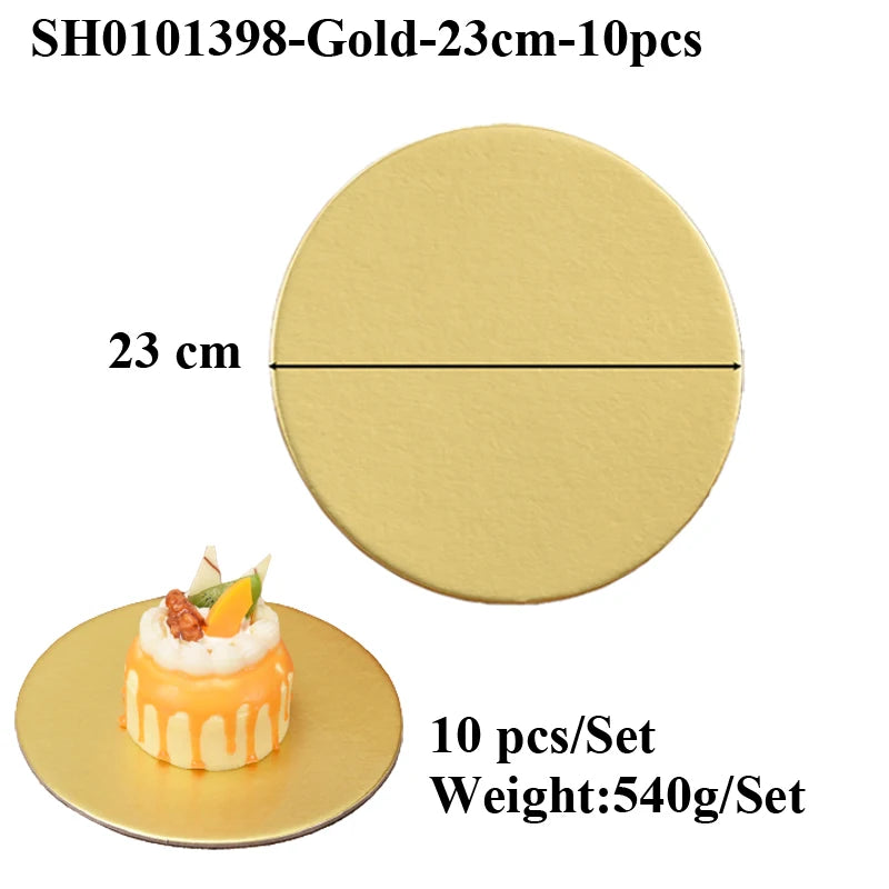 Umweltfreundliche runde Kuchenkartons mit goldener oder silberner Beschichtung