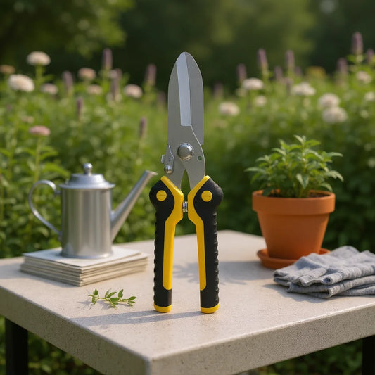 Multifunktionale Gartenschere aus Edelstahl mit rutschfestem Griff