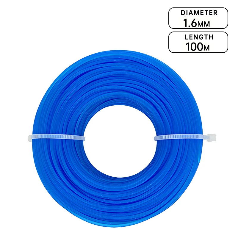 1,6 mm blauer Nylon-Rundschneiderfaden für Freischneider und Rasenmäher