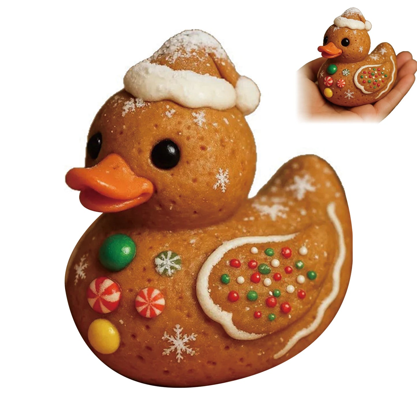 Kreatives Weihnachtsornament Ente aus Harz als festliche Dekoration