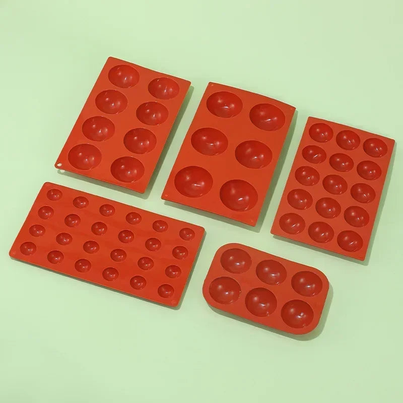 Silikon Backform Halb Kugel 6 8 15 24 Löcher für Dessert Kuchen Dekor