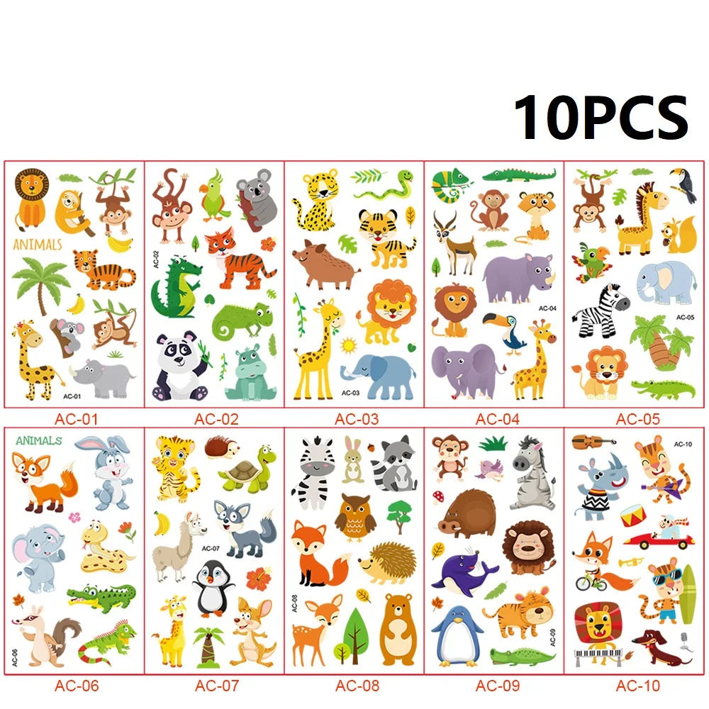 Temporäre Fußball Tattoos Set mit 10 wasserdichten Aufklebern