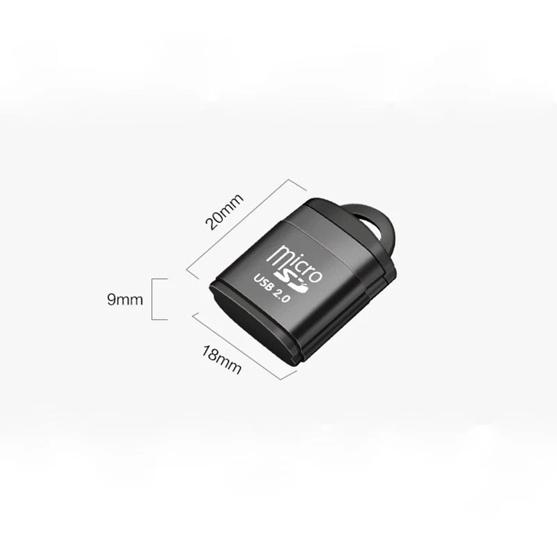 Kompakter USB 2.0 Micro SD Kartenleser für einfachen Datentransfer