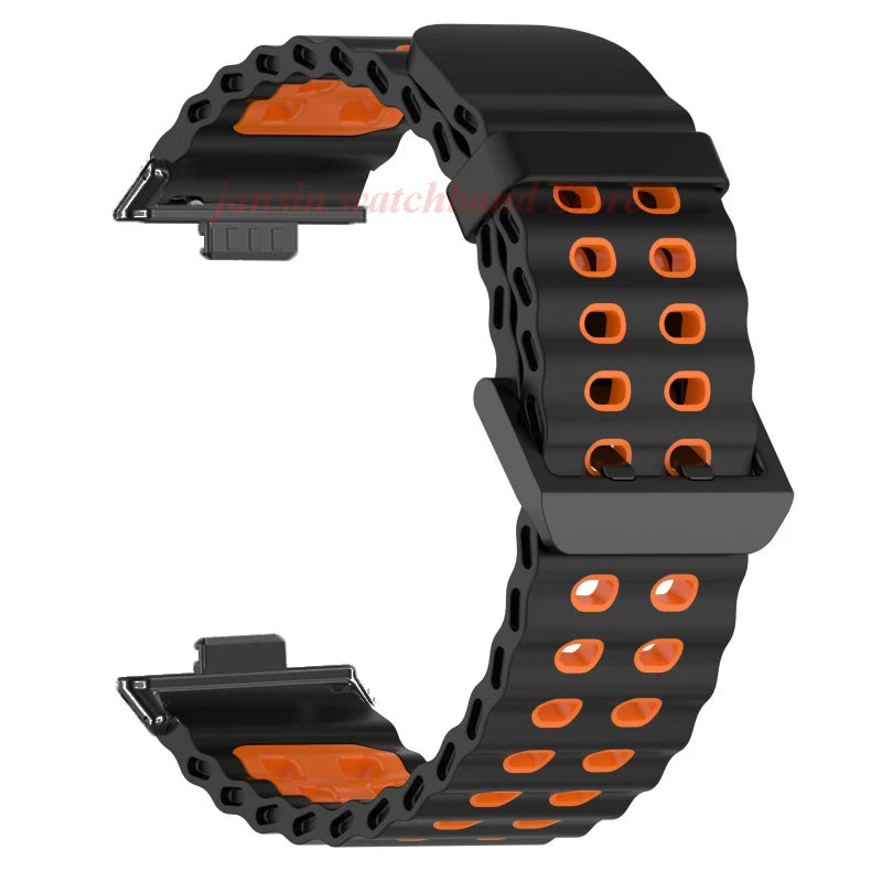 Atmungsaktives Sport-Silikonarmband für Huawei Fit 4 Pro – Komfort - Stil