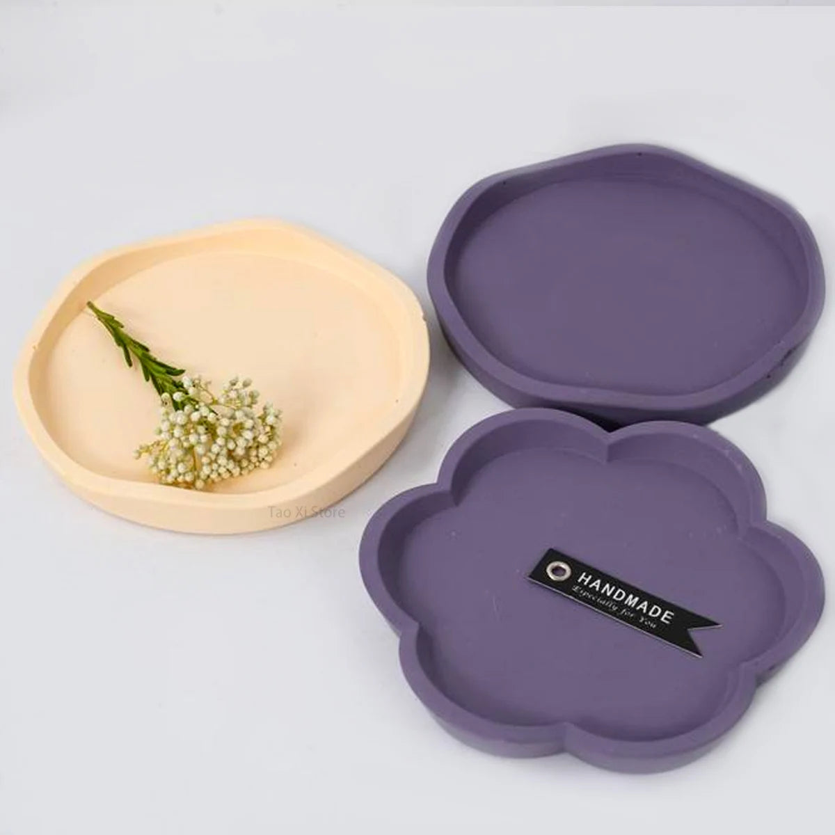 Blumenförmige Silikonform für runde Untersetzer DIY Handwerk Wohnkultur
